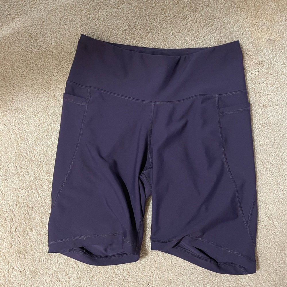 Old Navy Active Powersoft Purple High-Rise Biker Shorts